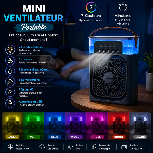 Mini Ventilateur Portable multifonction