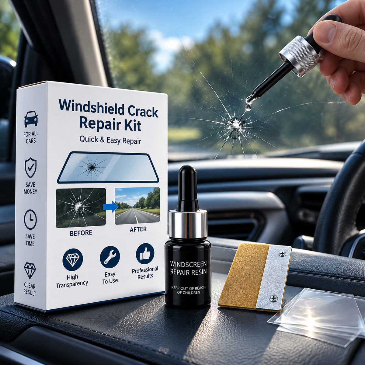 Kit de reparation de pare brise